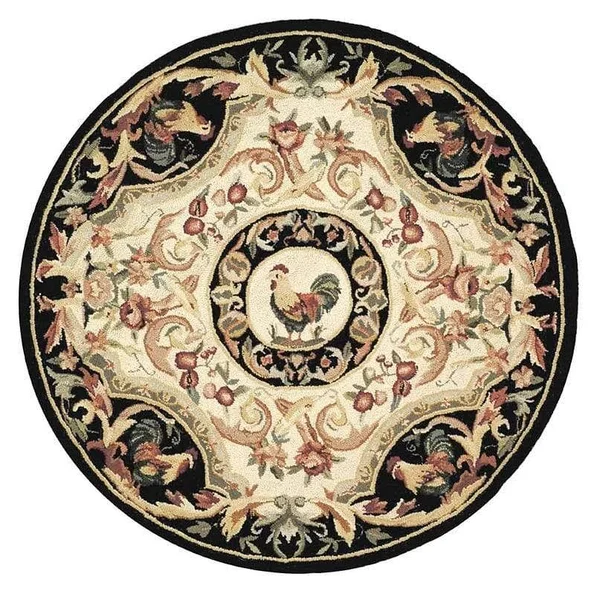 Safavieh Chelsea HK48K 2&9x22 x 4&9x22 Ivory, Black Area Rug