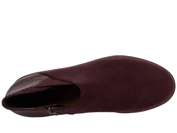 Clarks Women's Collection Mazy Harwich Boots - Burgundy Suede Interest Combination