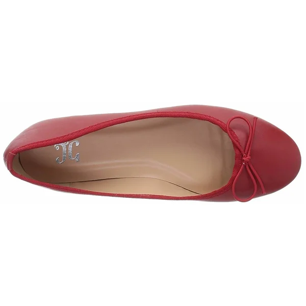 Journee Collection Vika Ballet Flat, Women's, Red, Size 8.5, Flats, Ballet