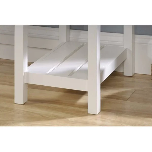 Pemberly Row Home Office Desk in Soft White