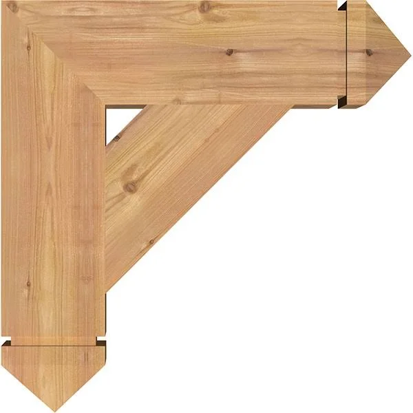 Ekena Millwork BKT06X22X22TRA03SWR 5 1/2x22W x 22x22D x 22x22H Traditional Arts & Crafts Smooth BRACKET - Western Red Cedar
