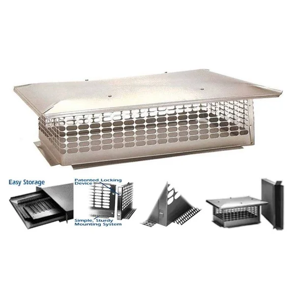 The Forever Cap Ccsc1919 19 x 19-inch Multi Flue Stainless Steel Crown Mount Chimney 1-Pack