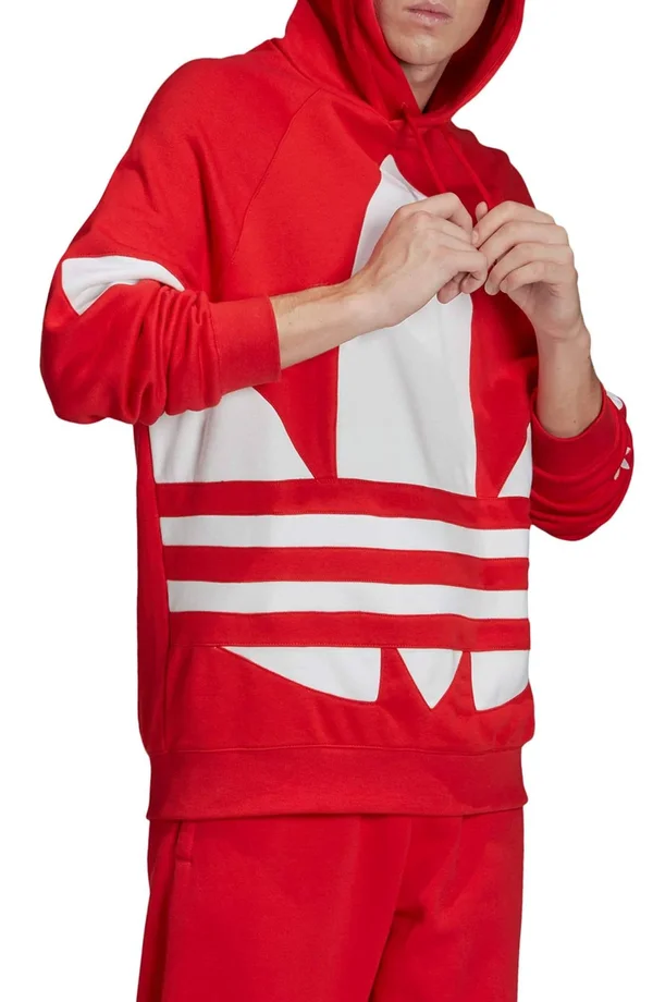 Adidas Men's Originals Big Trefoil Hoodie - Small - Red