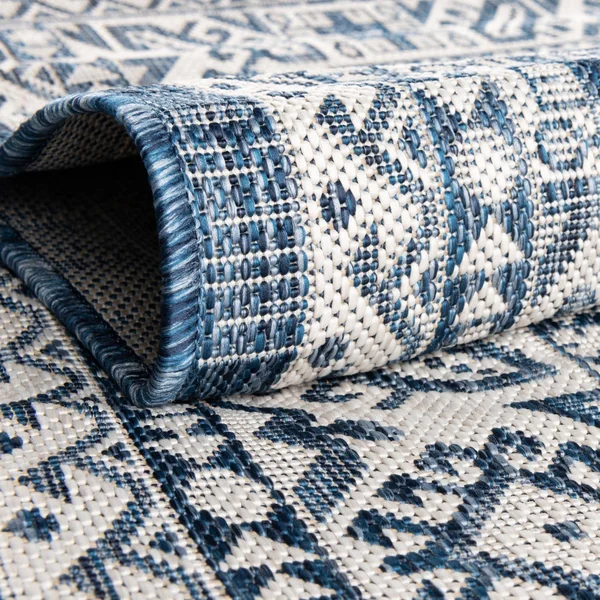 Outdoor Aztec Blue 10x13 Large Area Rug Indoor Outdoor Rug