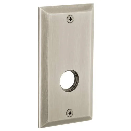 Baldwin Estate Square Rosette Passage Half Pair Non-Lacquered Brass
