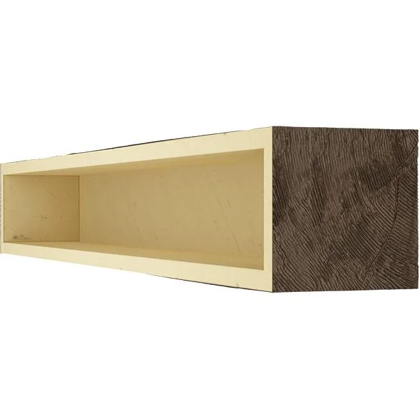 Ekena Millwork MANUPC04X06X60NM 4x22H x 6x22D x 60x22W Pecky Cypress Faux Wood Fireplace Mantel, Natural Mahogany