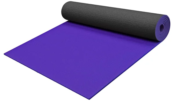 YogaAccessories 1/4& Thick High-Density Deluxe Non-Slip Exercise Pilates & Yoga Mat, Two Tone - Black/Purple, Womens