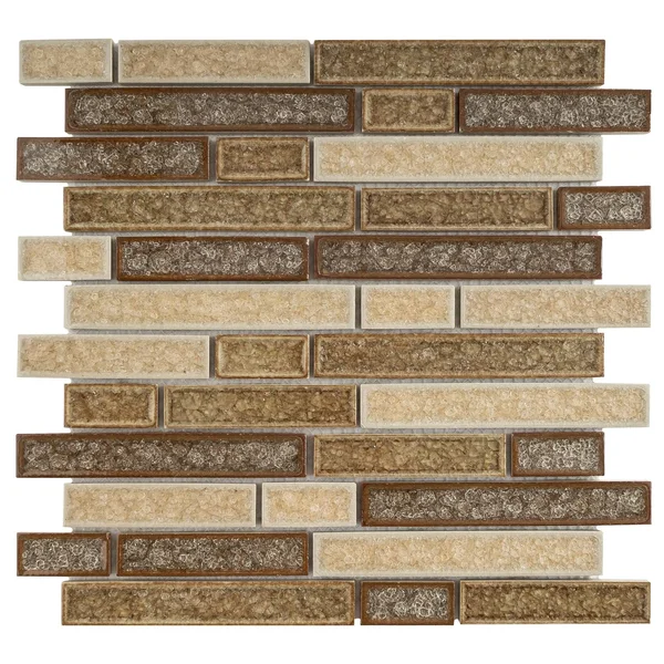Roman Art Series Mario Glass Mosaic Tile Supreme Tile Color: Brown
