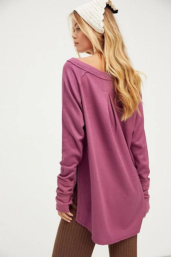 Staycation Thermal by We The Free at Free People in Purple - Size: M