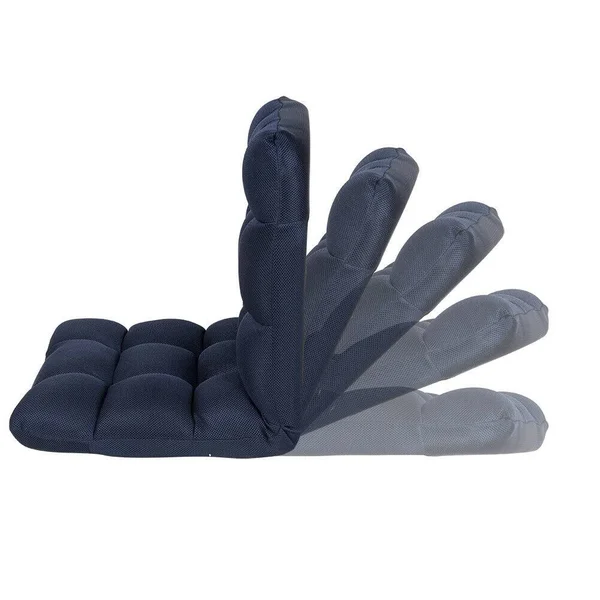 Sundale Outdoor Indoor Adjustable Soft-Brushed Polyester Cord Five-Position Multiangle Floor Chair, navy Blue