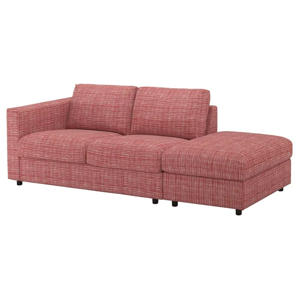 IKEA - FINNALA Sofa, with Open end/Dalstorp Multicolor, Height Including Back cushions: 33 1/2
