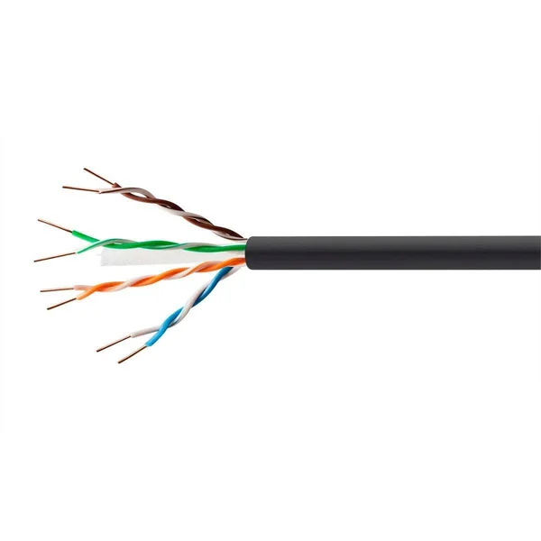 Monoprice 1000ft 23AWG Cat6 550MHz UTP Solid, Bulk Ethernet Cable, Direct Burial - Black - Generic