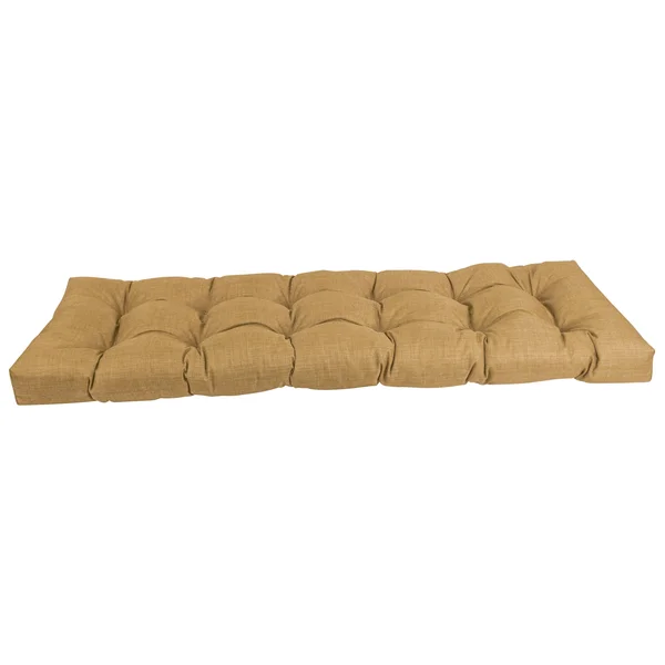 Blazing Needles 60-Inch by 19-inch Tufted Solid Outdoor Spun Polyester Loveseat Cushion Grey-Color