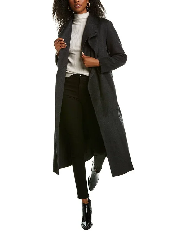 Tahari Elliot Double Face Wool-Blend Coat