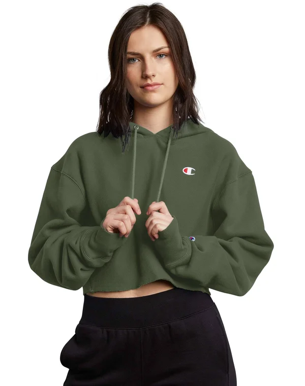Champion REVERSE Weave Cropped Cut Hoodie Ice Cake