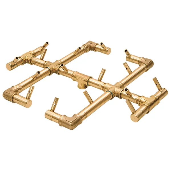 17x15-Inch 180K BTU Quick Ship! Natural GAS Match Light Original Brass Fire Pit Burner - Warming Trends
