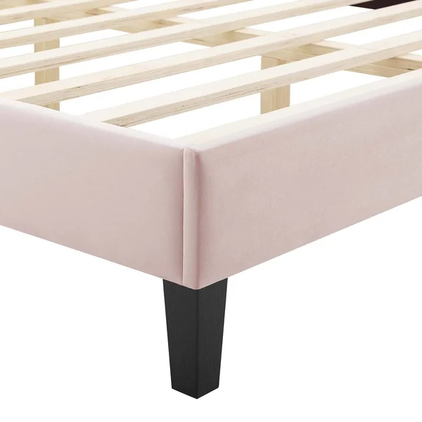 Gwyneth Tufted Performance Velvet King Platform Bed MOD-6762-PNK
