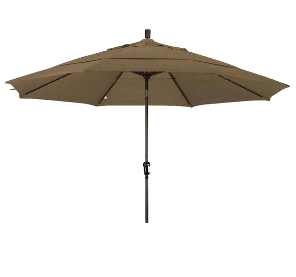 California Umbrella 11 ft. Aluminum Auto Tilt Patio Umbrella - Black