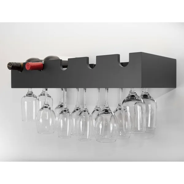Nexxt Ellington Wine Rack Wall Shelf - Black