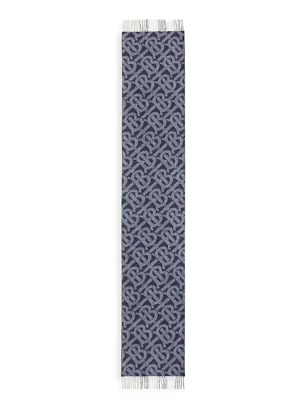 Burberry Reversible Check Monogram Cashmere Scarf