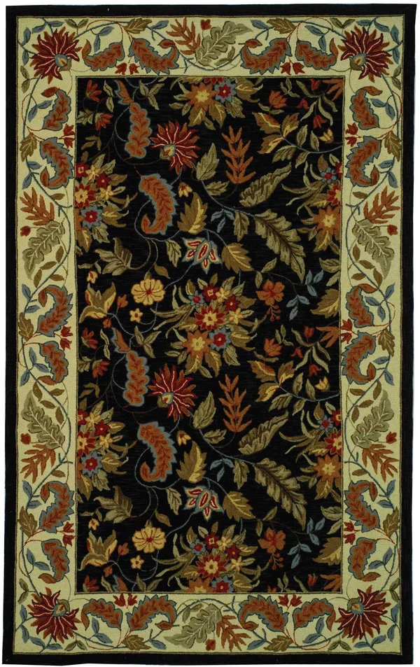 Safavieh Chelsea HK141B Area Rug - Black - Size: 6& x 9&