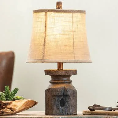 Old Abilene Post Table Lamp - Cabin Lighting, Black Forest Decor