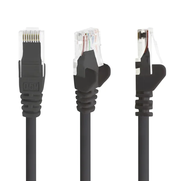 1aTTack - 3M - Black - 10 Pieces - Ethernet Gigabit LAN Network Cable (RJ45) 1000Mbit/s Patch Cable UTP Compatible with Cat.5 Ca