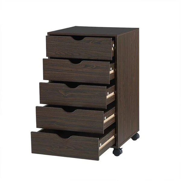 Naomi Home Taylor 5 Drawers Cabinet Espresso