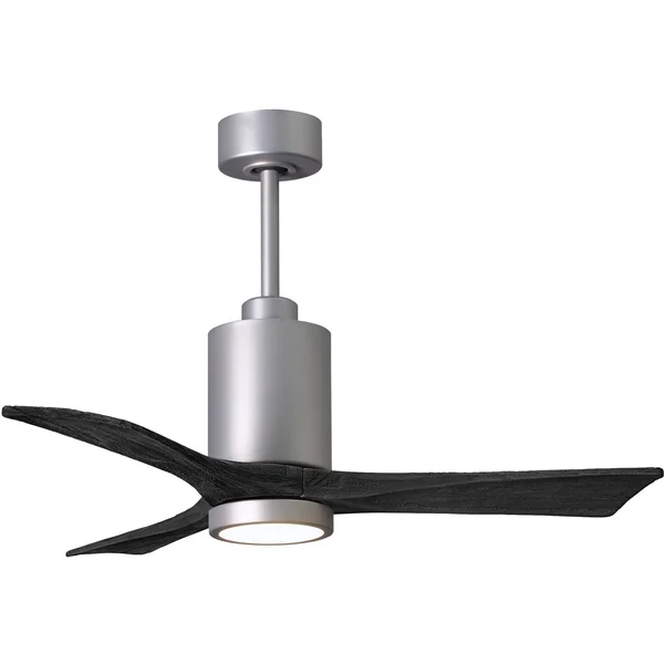 Patricia Ceiling Fan by Matthews Fan Company, Gloss White, PA3-WH-BK-60
