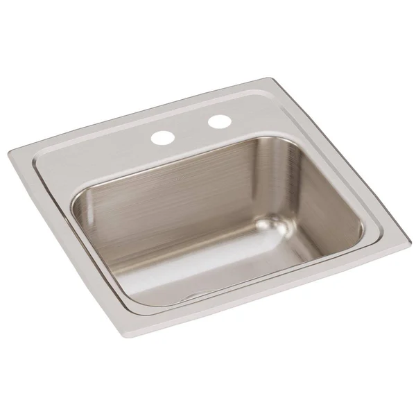 Elkay BLR1516MR2 Lustertone 15x22 Top Mount Single Bowl Bar Sink