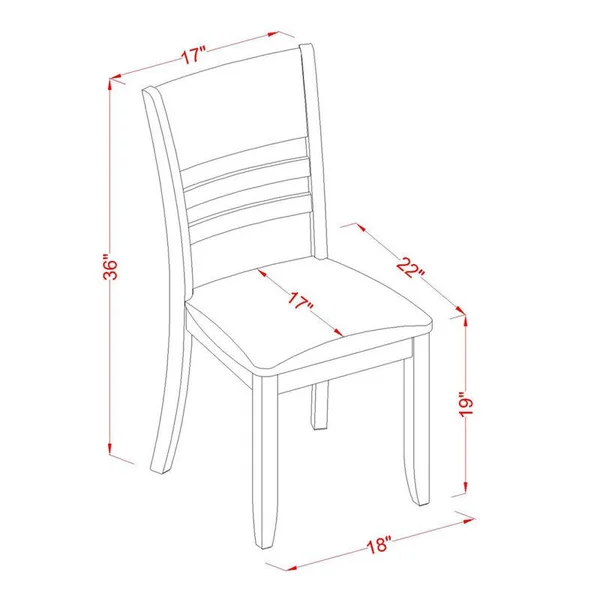 East West Furniture 5 PC Small Kitchen Table and Chairs Set-Dining Table and 4 Dinette Chairs