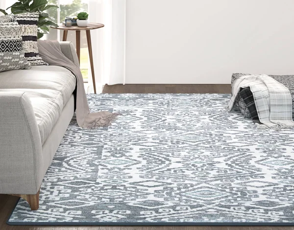 Couristan Everest Bohemia Greystone-Lime 4 ft. x 5 ft. Area Rug