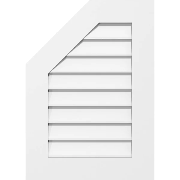 Ekena Millwork GVPOL20X3601SN 20x22W x 36x22H Octagonal Surface Mount PVC Gable Vent: Non-Functional, w/ 3-1/2x22W x 1x22P Stand