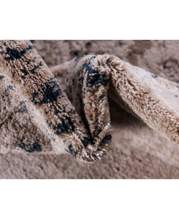 Unique Loom Leila Blackthorn Area Rug - 5& x 8& - Tan/Navy