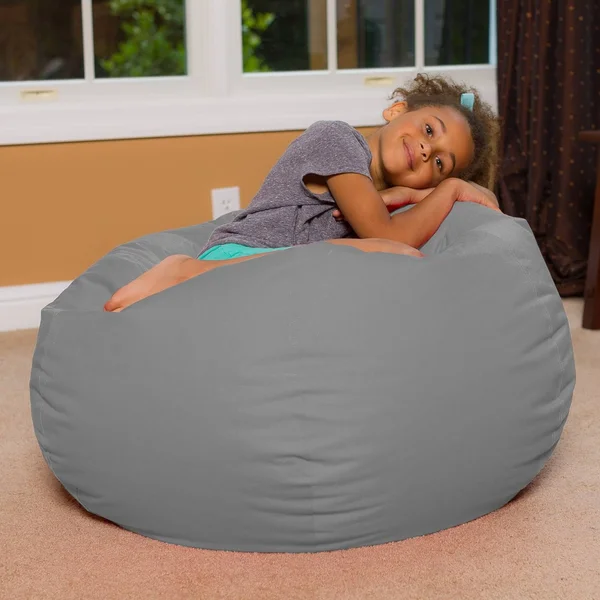 Posh Creations Bean Bag Chair, Pink, Size: Large-38in