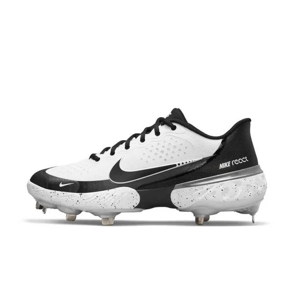 Nike Men's Alpha Huarache Elite 3 Metal Baseball Cleats, White