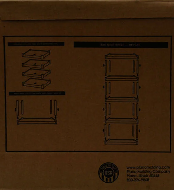 Plano 5-Tier Heavy-Duty Plastic Storage Unit - White