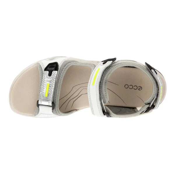 Ecco Offroad Women's Flat Sandal Multicolor - Silver Metallic, 35, M
