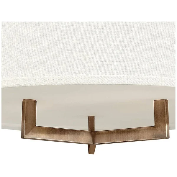 Hinkley Lighting 3211BR Hampton Semi Flush Mount Light, Brushed Bronze