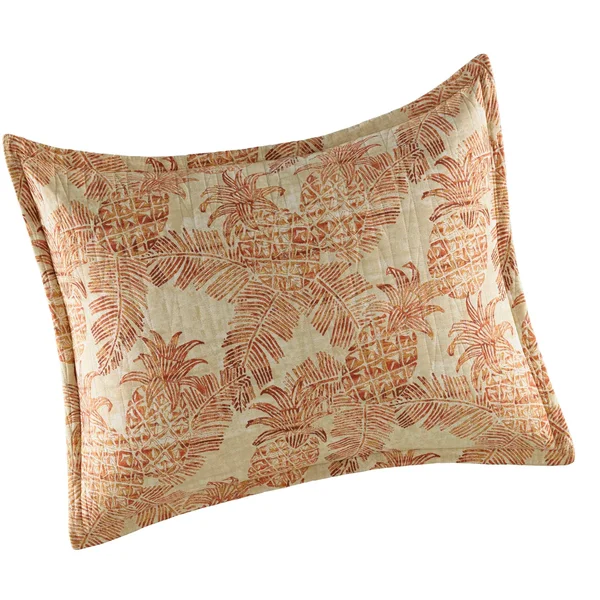 Tommy Bahama Batik Pineapple, King Sham, Orange