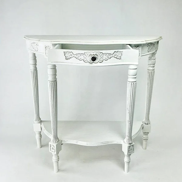 Wayborn JC008W 32 x 34 x 14 in. Demilune Console Table - White