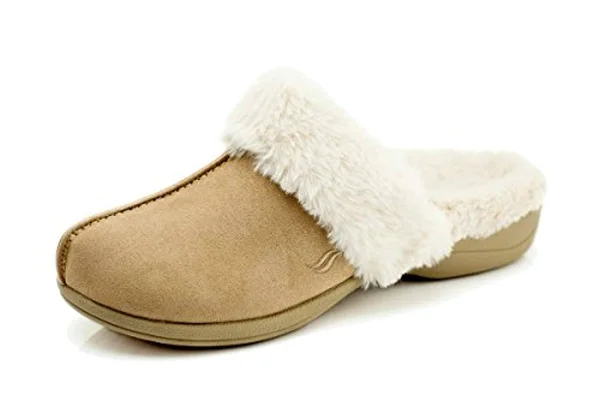 PowerStep Luxe Orthotic Slippers (Taupe) Women's Shoes