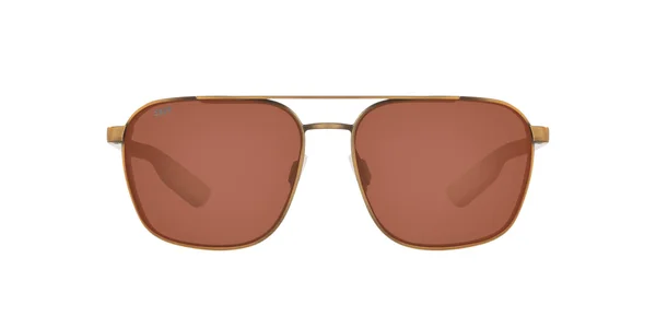Costa Del Mar Wader 580P Polarized Sunglasses, Gold/Silver