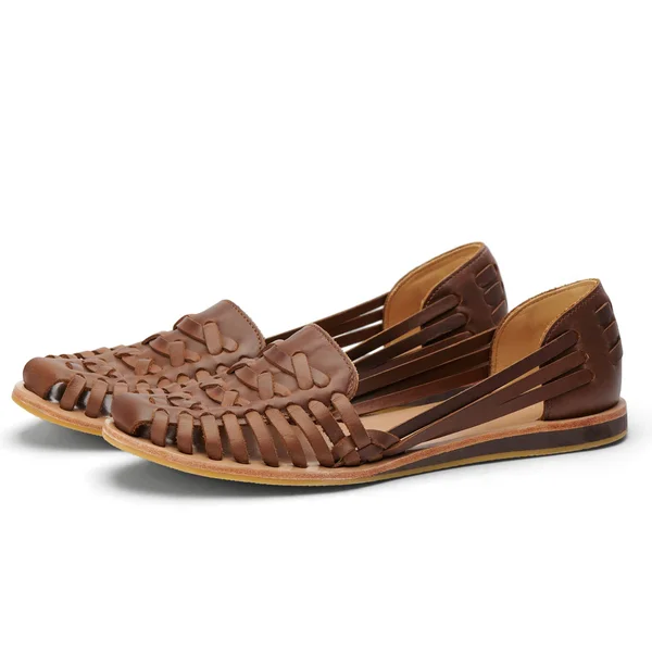 Nisolo Huarache Flat - Size 7.5 in Brown at Nordstrom