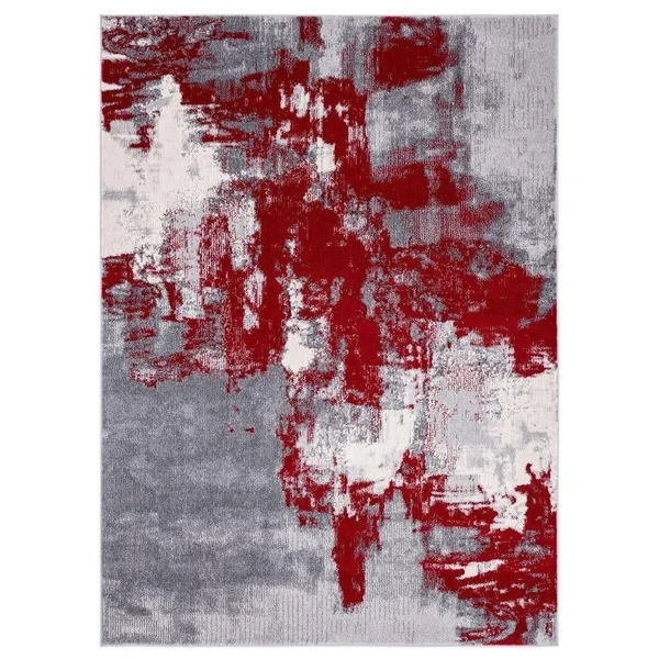 Luxe Weavers Nuvola Collection Red 9x12 Abstract Area Rug