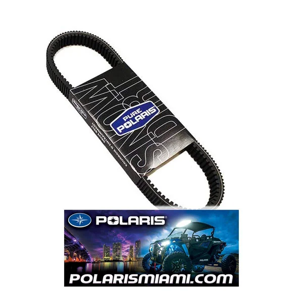 2011 - 2014 OEM Drive Belt - Polaris Ranger RZR-4 RZR XP 900 with Polaris Miami Sticker, 3211148, White