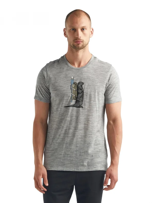 Icebreaker Tech Lite Otter Paddle Crew - Men's Metro Heather - XXL