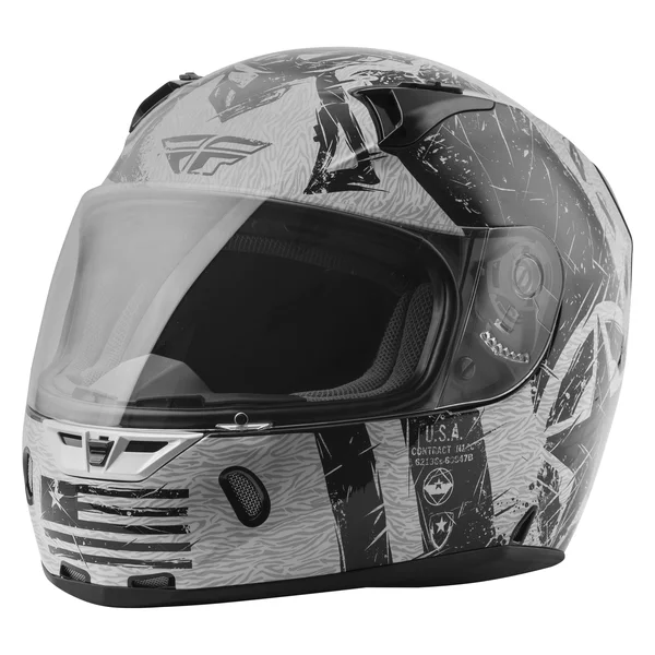 Fly Racing - 73-8371-6 - Revolt Liberator Helmet Gloss White/Black 2x