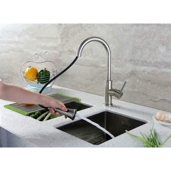Luxier Single-Handle Pull-Down Sprayer Kitchen Faucet