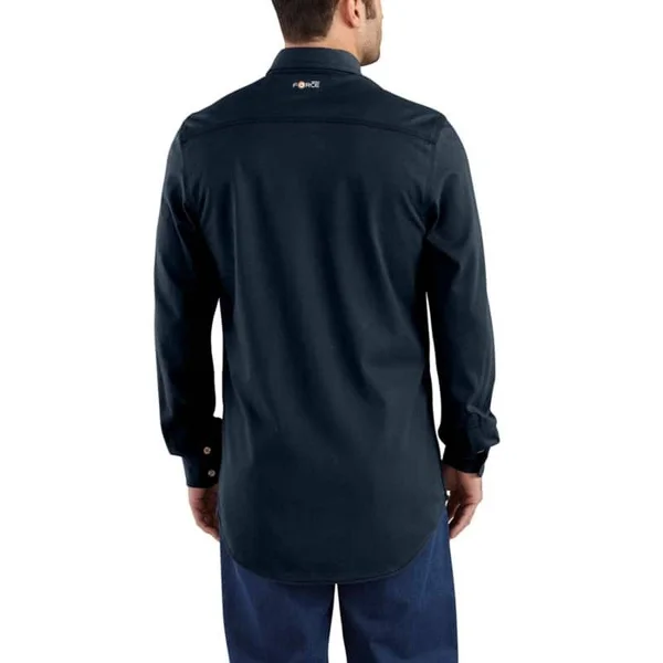 Carhartt Men's Medium Blue Flame-Resistant Force Cotton Hybrid Shirt